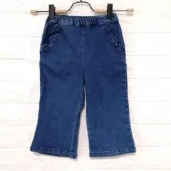 Petit main ポケット口ボタンストレッチデニムパンツ