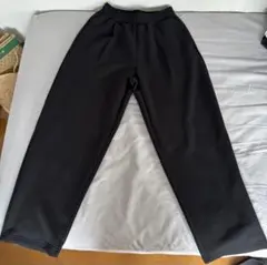 GU ブラッシュドジャージーワイドパンツ ブラック Sサイズ ウエストゴム