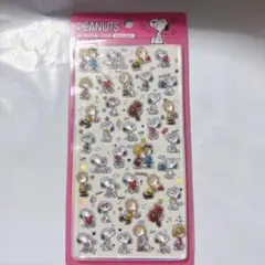 韓国限定 PEANUTS スヌーピー 3D ドロップシール ピンク