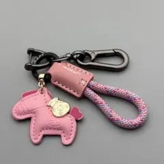 馬柄レザーキーホルダー　馬年縁起物　数色展開　色御指定　バッグチャーム　男女通用