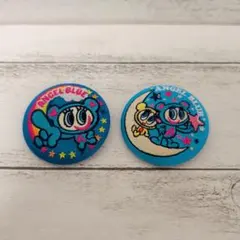 エンジェルブルー 2種 ★ ナルミヤ 刺繍缶バッジ ナカムラくん ハナちゃん