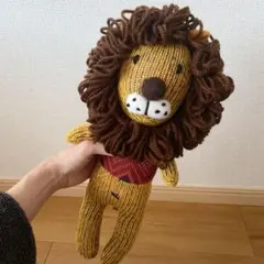 ハンドメイド　あみぐるみ　のっぽなライオンさん