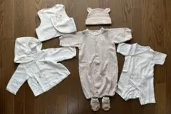 赤ちゃんの城　出産準備　新生児　50-70 6点セット