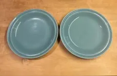 青色平皿2枚セット　28.5