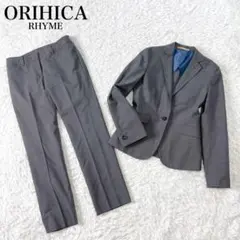 ORIHICA RHYME パンツスーツ上下 紺 ストライプ MとL - メルカリ