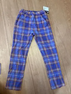 ムージョンジョン　チェック柄ロングパンツ　サイズ130
