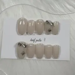 ネイルチップ現品 韓国 フレンチガーリー バレエコア パール リボン 量産型