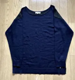 オンワード樫山　any FAM 紺×グレー　セーター　M 未使用