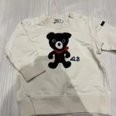 ダブルビー　クマ刺繍アイボリートレーナー