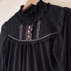 axes femme スタンド襟クラシックプルオーバー