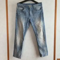 GU スリムストレッチデニムパンツ ライトブルー 31インチ