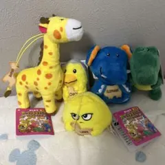 たべっ子どうぶつ　ややちびでか マスコット5種セット　たべっこどうぶつ