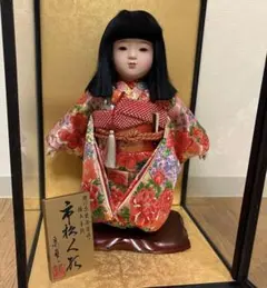 揺れる江戸縮緬の耳隠し ヘッドドレス 市松人形用(12号、42cm）帽子