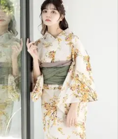 Dita 浴衣 2点セット 古典菊 オレンジ レトロ 花柄 - メルカリ