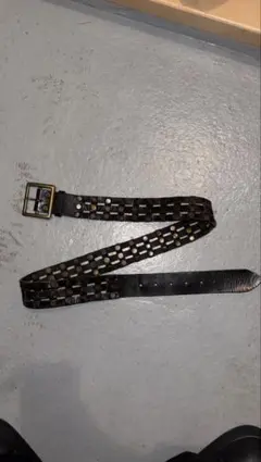 archive leather studs belt y2k grunge