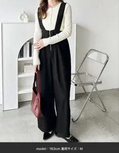GeeRA サロペット　ブラック　Lサイズ