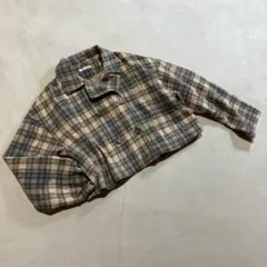 【美品】オリーブデオリーブ チェック柄ジャケット ショート丈 フリーサイズ