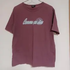 COMME CA ISM ロゴプリント Tシャツ ボルドー M