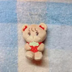 mikko ラテ いちご ぬいぐるみキーホルダー