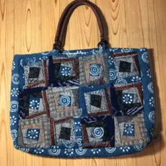 古布　パッチワーク　バッグ 古布バッグ パッチワーク キルティング 手縫いの通販 by 更紗
