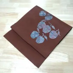 柿♥かき♥紬の名古屋帯♥秋にぴったり♥カジュアル着物♥早い者勝ち
