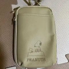 PEANUTS スマホショルダーバッグ ベージュ
