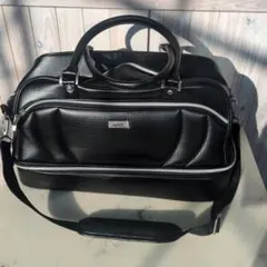 黒い合成皮革ゴルフバッグ