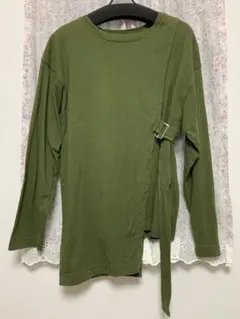 ジーナシス　ロンＴ　カーキ　古着