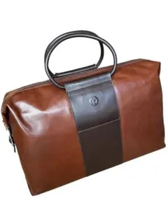 Mila Schon ミラショーン ブラウンレザー ボストンバッグ