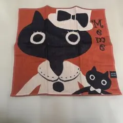 Atsuko Matano 黒猫アートタオルハンカチ