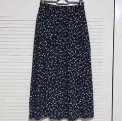 F12 ユニクロ　花柄　フレアロングスカート S　UNIQLO