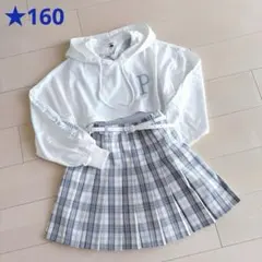 ピンクラテ ❤︎ 短丈パーカー＋タンクトップ & ラブトキ ❤︎ チェックスカート