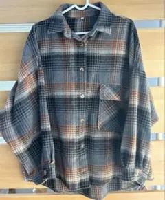 チェック柄フランネルシャツ 長袖　秋服