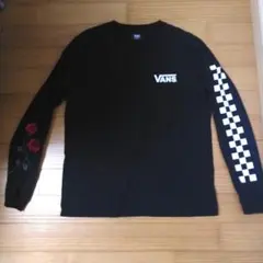 VANS 長袖カットソー ブラック スカル刺繍　美品のサムネイル