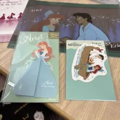 リトルマーメイド アリエル クリアファイル パニカムカード ステッカー 3点