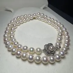 テリ強 アコヤ真珠 ネックレス パール 7.0mm 47cm 31.0g
