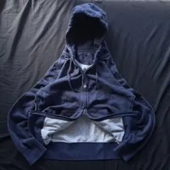 UNIQLO ネイビーフルジップパーカー UNIQLO ユニクロ メンズ 防風パーカー ネイビー Mサイズ｜Yahoo!フリマ