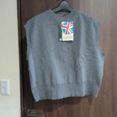 HK WORKS LONDON 　新品　グレー　 ニット　ベスト　LL　しまむら