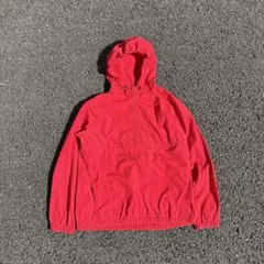 90s 00sアノラックパーカー 良配色 レッド archive y2k 古着