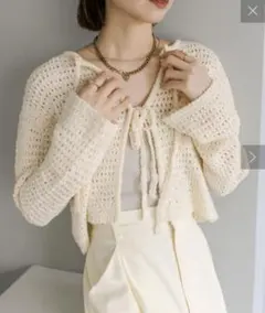 mystic テープヤーンショートニット