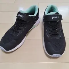 ASICS レーザービーム ブラック×ライトミント 22㎝