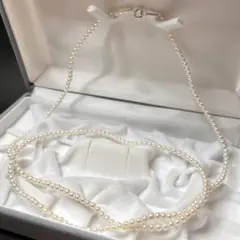 真珠 本真珠　ホワイトパール ベビーパール デザインネックレス ロング