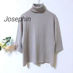 2.022 五分袖 トップス タートルネック カシミヤ100 カットソーシンプル