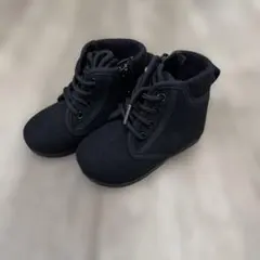 新品⭐︎黒スエード系ブーツ 14センチ　サイドファスナー　シンプル