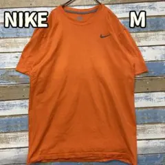ナイキ オレンジ Ｔシャツ スウッシュ 無地 半袖 スポーツ Ｍ【い879】