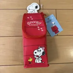 新品未使用品！スヌーピー スタンドペンケース ハウス レッド 筆箱 小物入れ