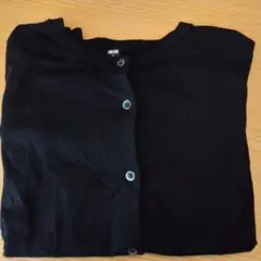 UNIQLO ブラック カーディガン Lサイズ　UVカット ユニクロ