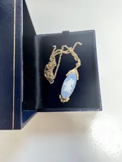 ブルージャスパー カメオ ネックレス