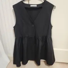 ブラック Vネック ベスト