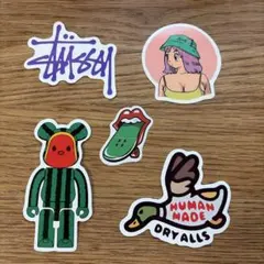 STUSSY人気ストリート系ブランド 防水ステッカー 5枚セットのサムネイル